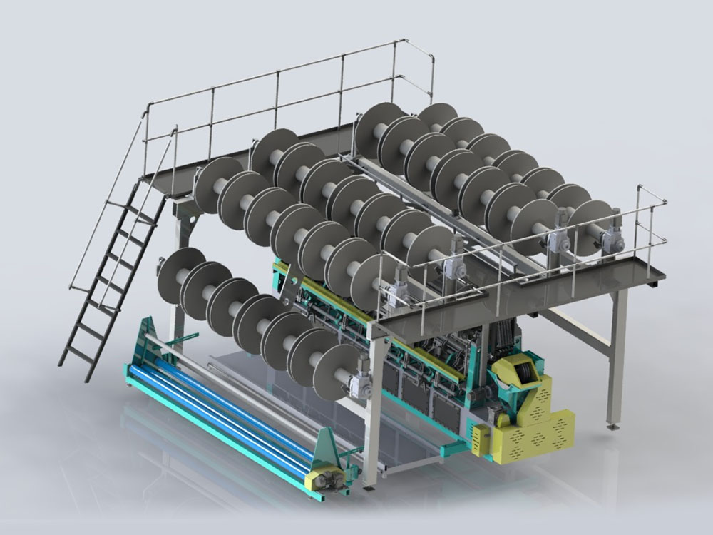 HCRD高速雙針床間隔織物經(jīng)編機